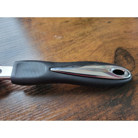 Stainless Steel Ice Cream Scoop w/Black Plastic Grip Handle - Picture 2 of 7